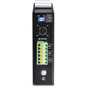 TRENDnet TI-PG541 6-Port Gigabit Ethernet Switch, 4 Gigabit PoE+, 1 Gigabit, & 1 SFP slot, 12 Gbps switching capacity, DIN-rail mount